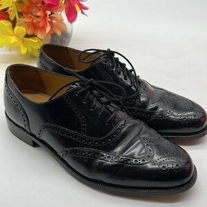 Cole Haan Black Leather wing Tipped Oxford Sz 9.5. MS1822B